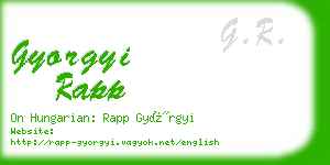 gyorgyi rapp business card